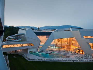 Die Lage des Hotels mit Wasserrutschen Die Lage des Hotels mit Wasserrutschen